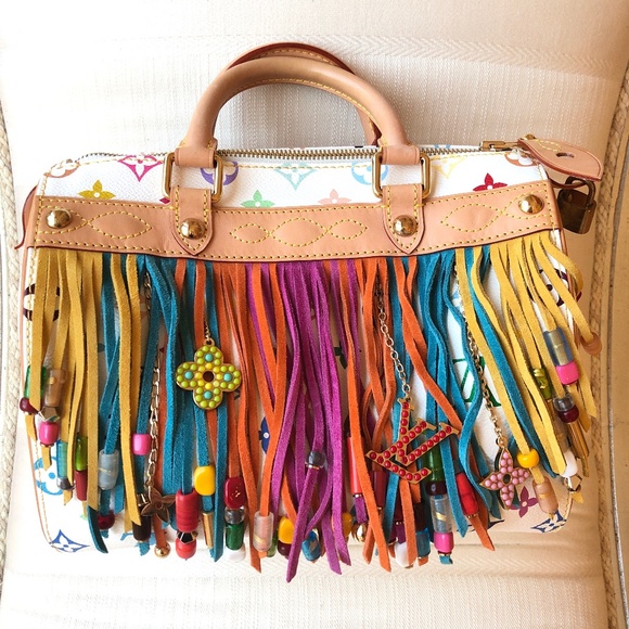 Louis Vuitton Limited Ed. Fringe Speedy 25 Satchel - Picture 4 of 16